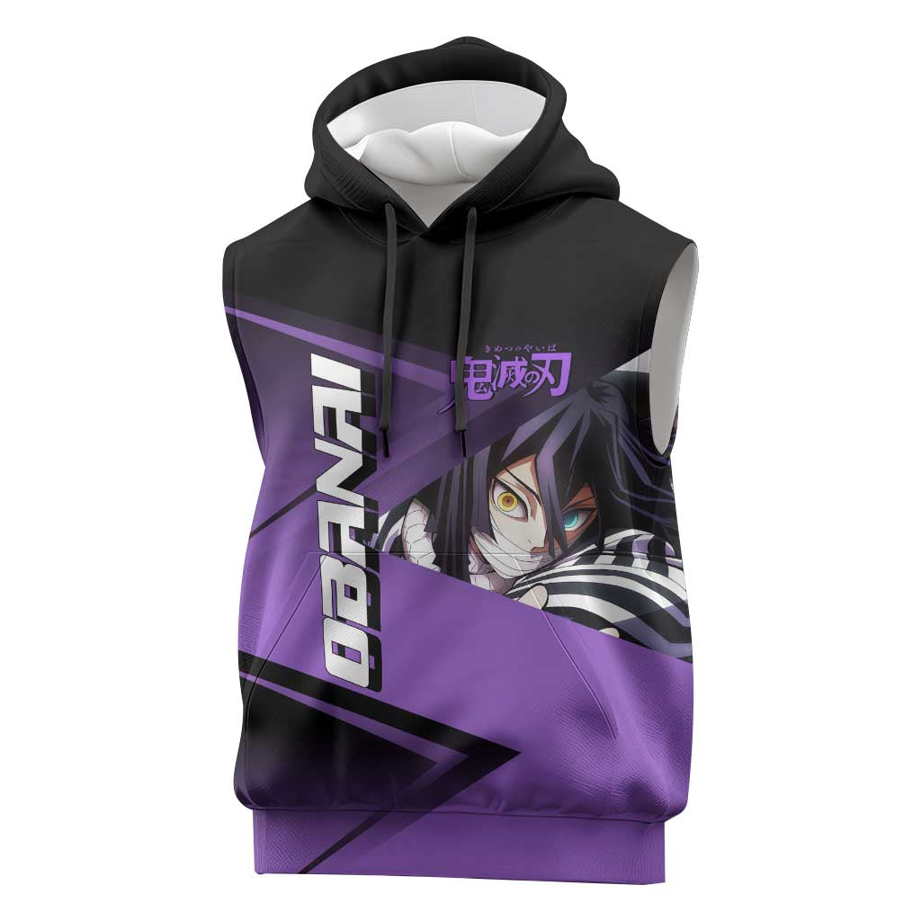 Obanai Iguro Serpent Strike Sleeveless Hoodie Sporty Anime Mashup Style