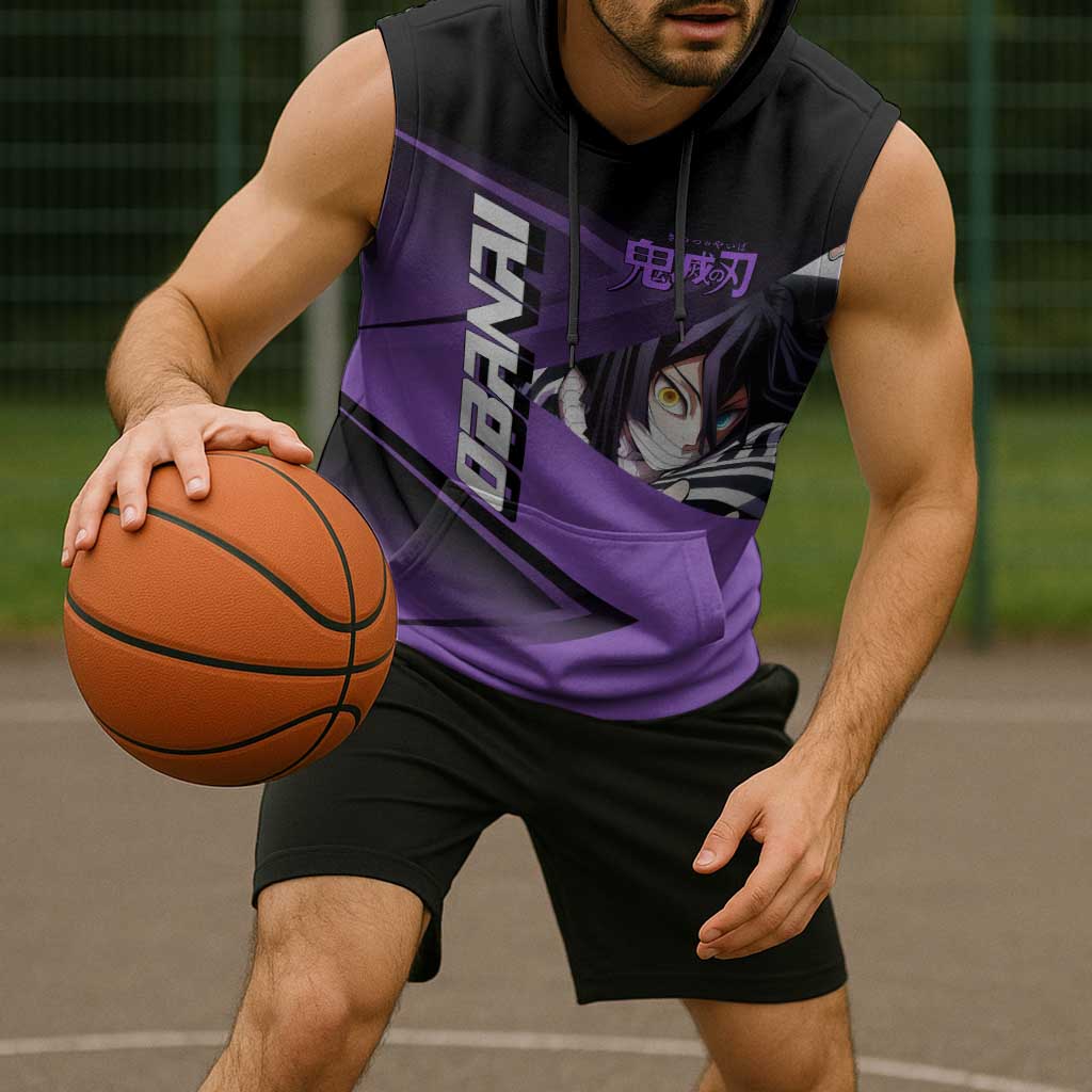 Obanai Iguro Serpent Strike Sleeveless Hoodie Sporty Anime Mashup Style