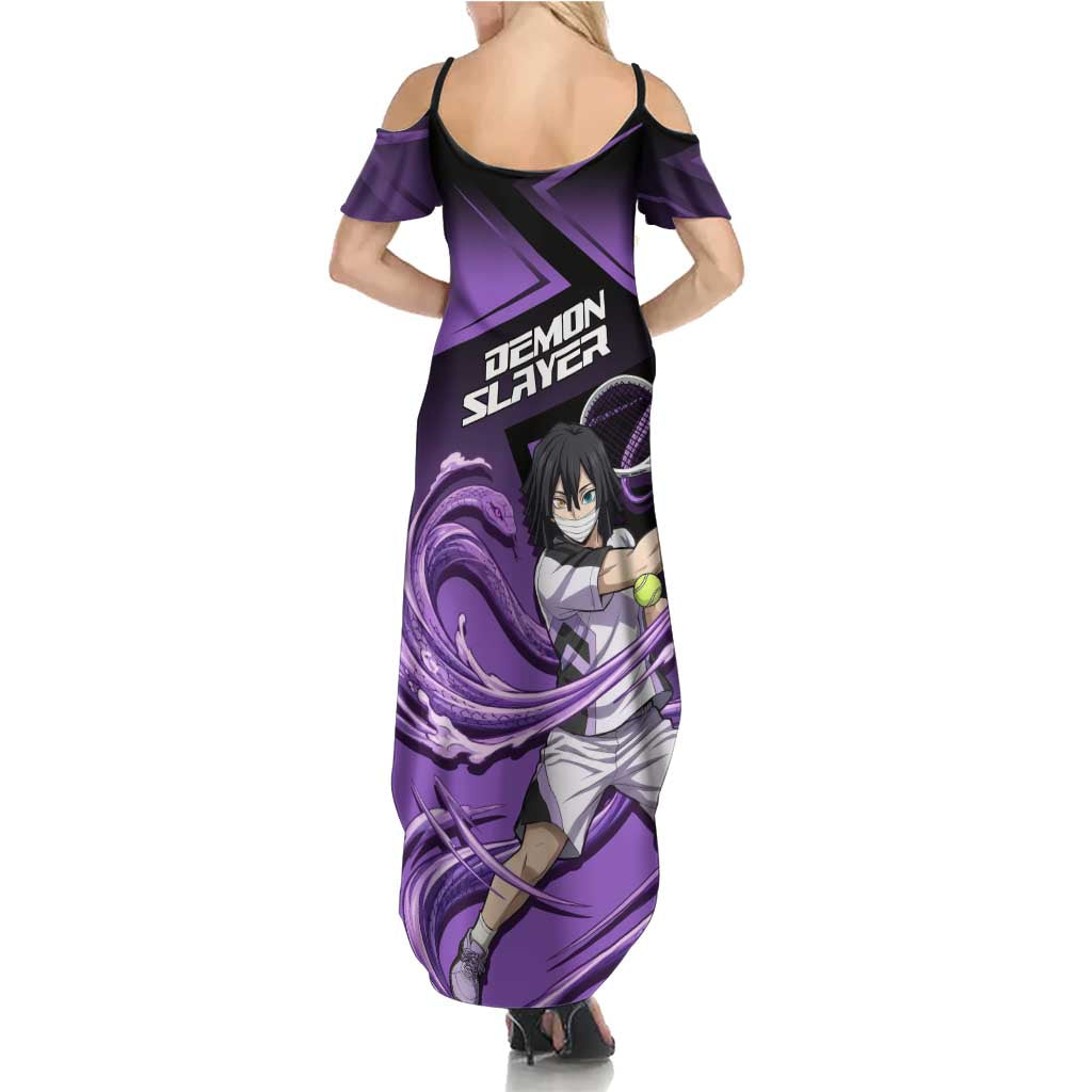 Obanai Iguro Serpent Strike Summer Maxi Dress Sporty Anime Mashup Style