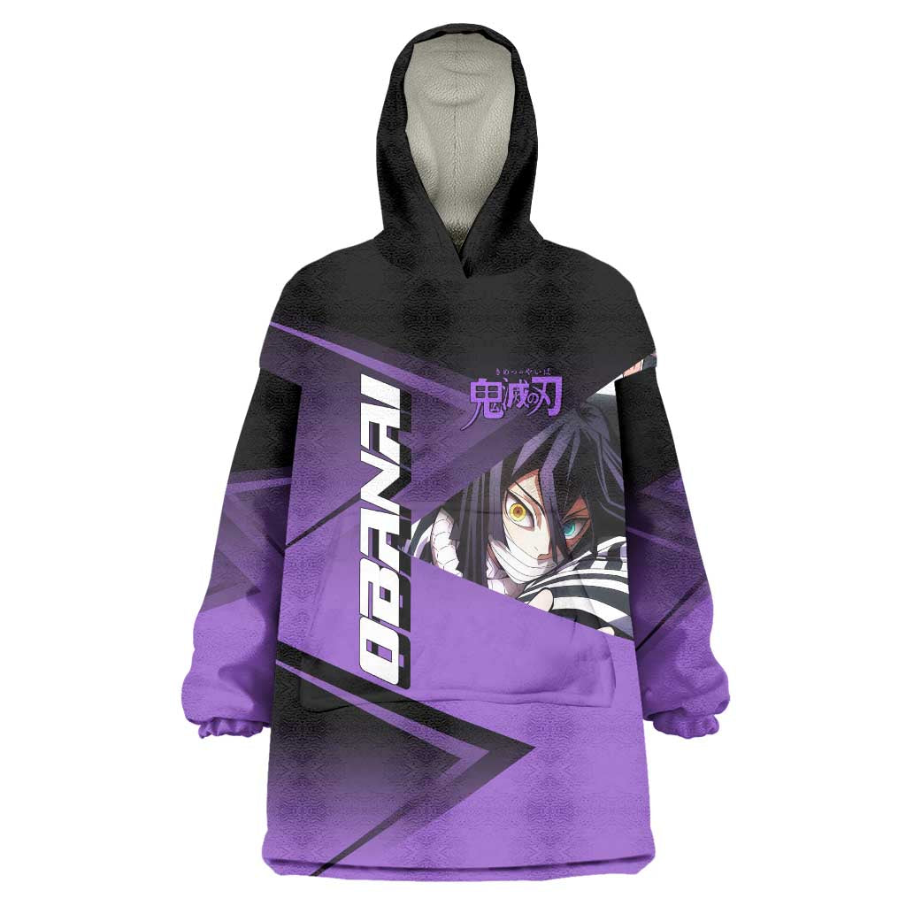 Obanai Iguro Serpent Strike Wearable Blanket Hoodie Sporty Anime Mashup Style