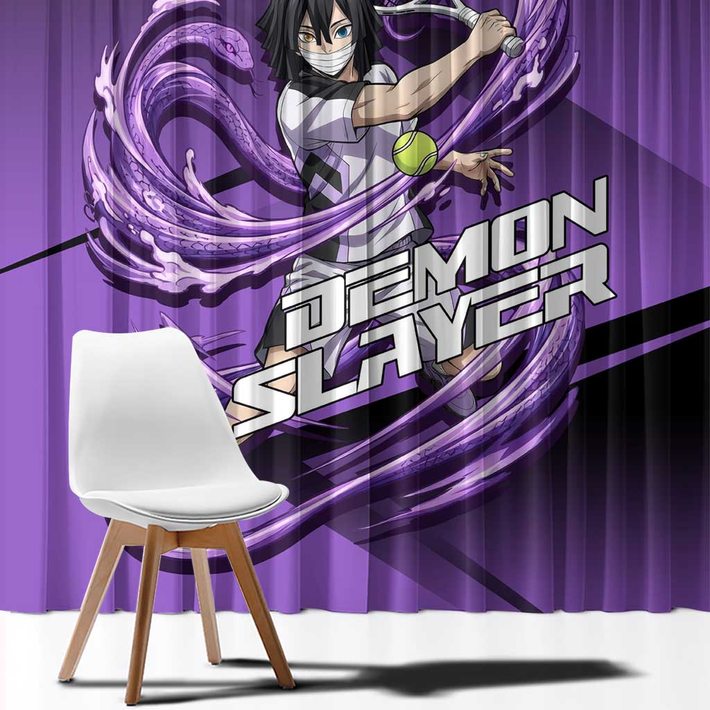 Obanai Iguro Serpent Strike Window Curtain Sporty Anime Mashup Style
