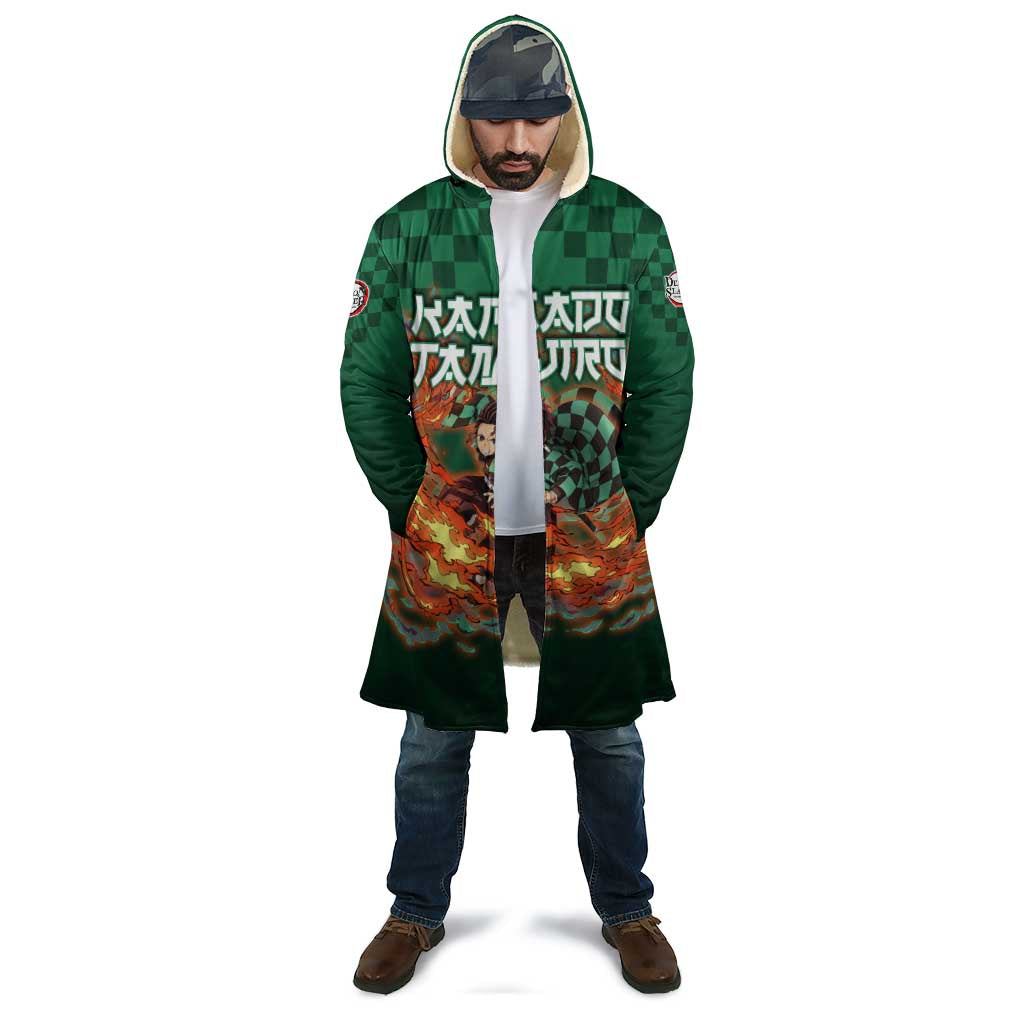 Kamado Tanjiro Demon Slayer Cloak Flame Burst Anime Checkered Style