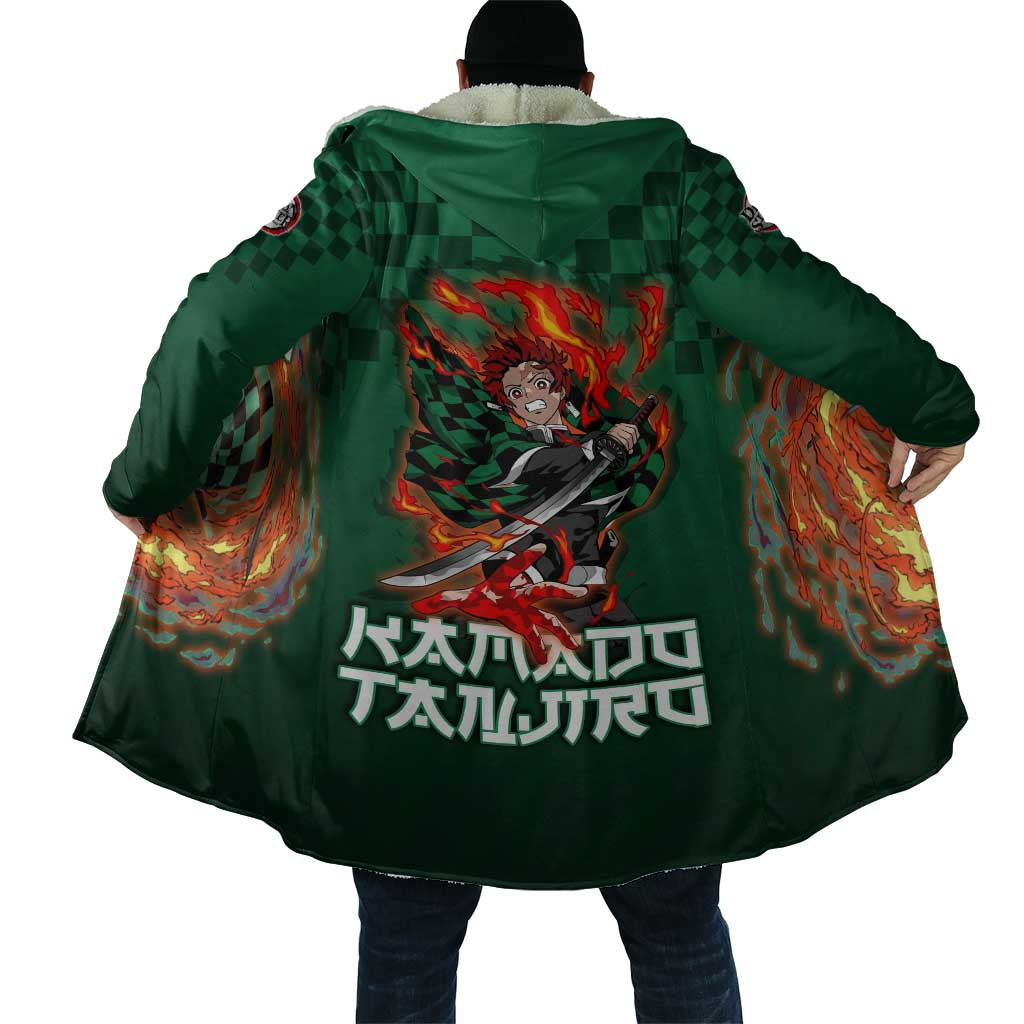 Kamado Tanjiro Demon Slayer Cloak Flame Burst Anime Checkered Style