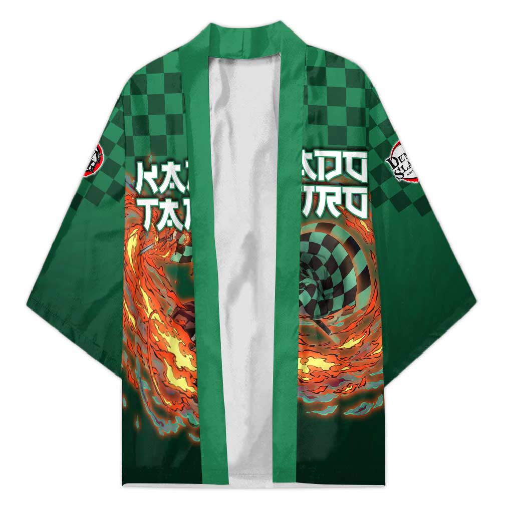 Kamado Tanjiro Demon Slayer Kimono Flame Burst Anime Checkered Style