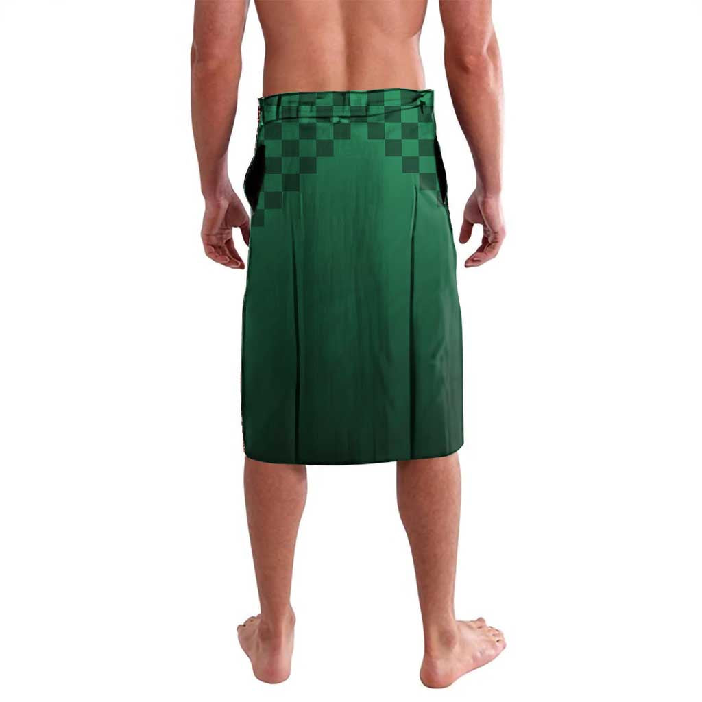 Kamado Tanjiro Demon Slayer Lavalava Flame Burst Anime Checkered Style