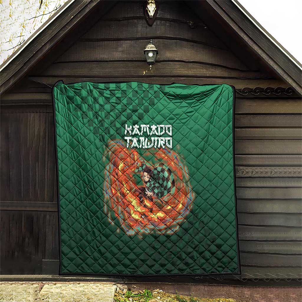 Kamado Tanjiro Demon Slayer Quilt Flame Burst Anime Checkered Style