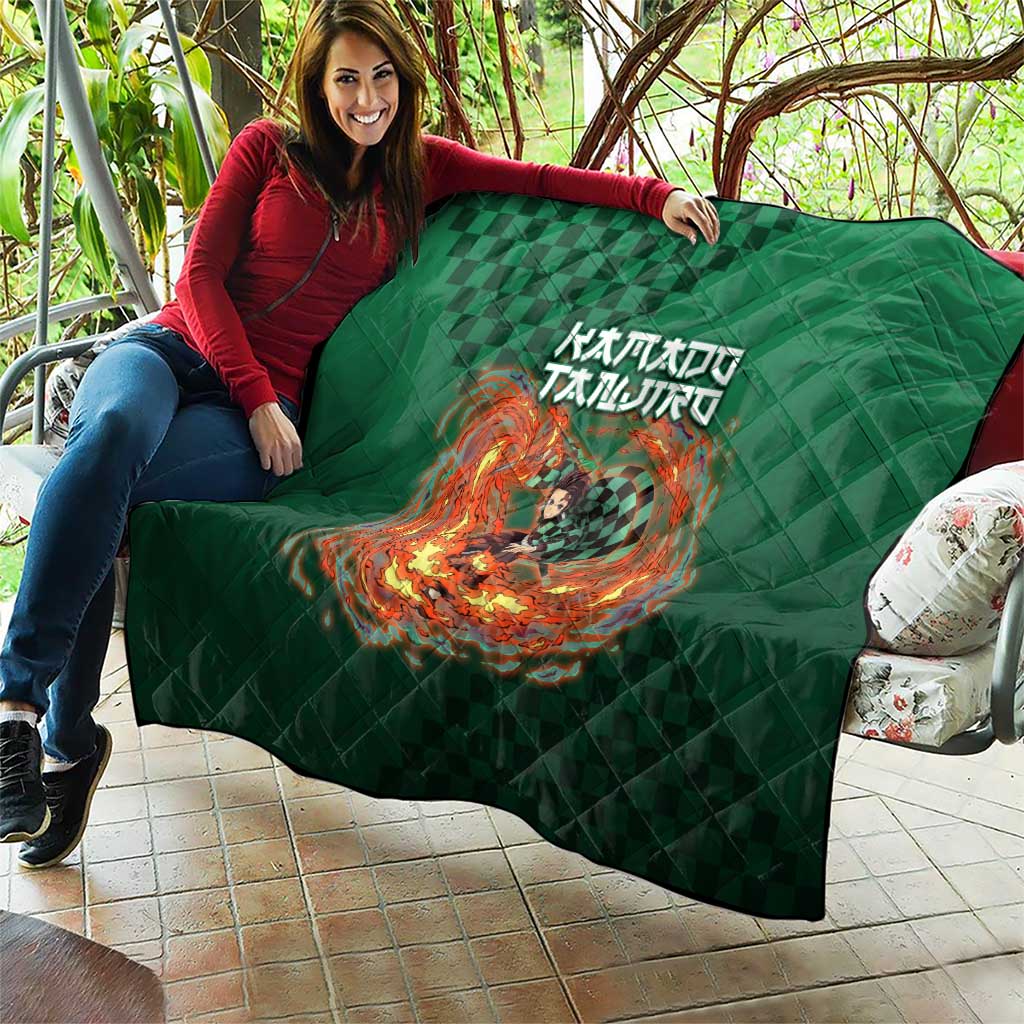 Kamado Tanjiro Demon Slayer Quilt Flame Burst Anime Checkered Style