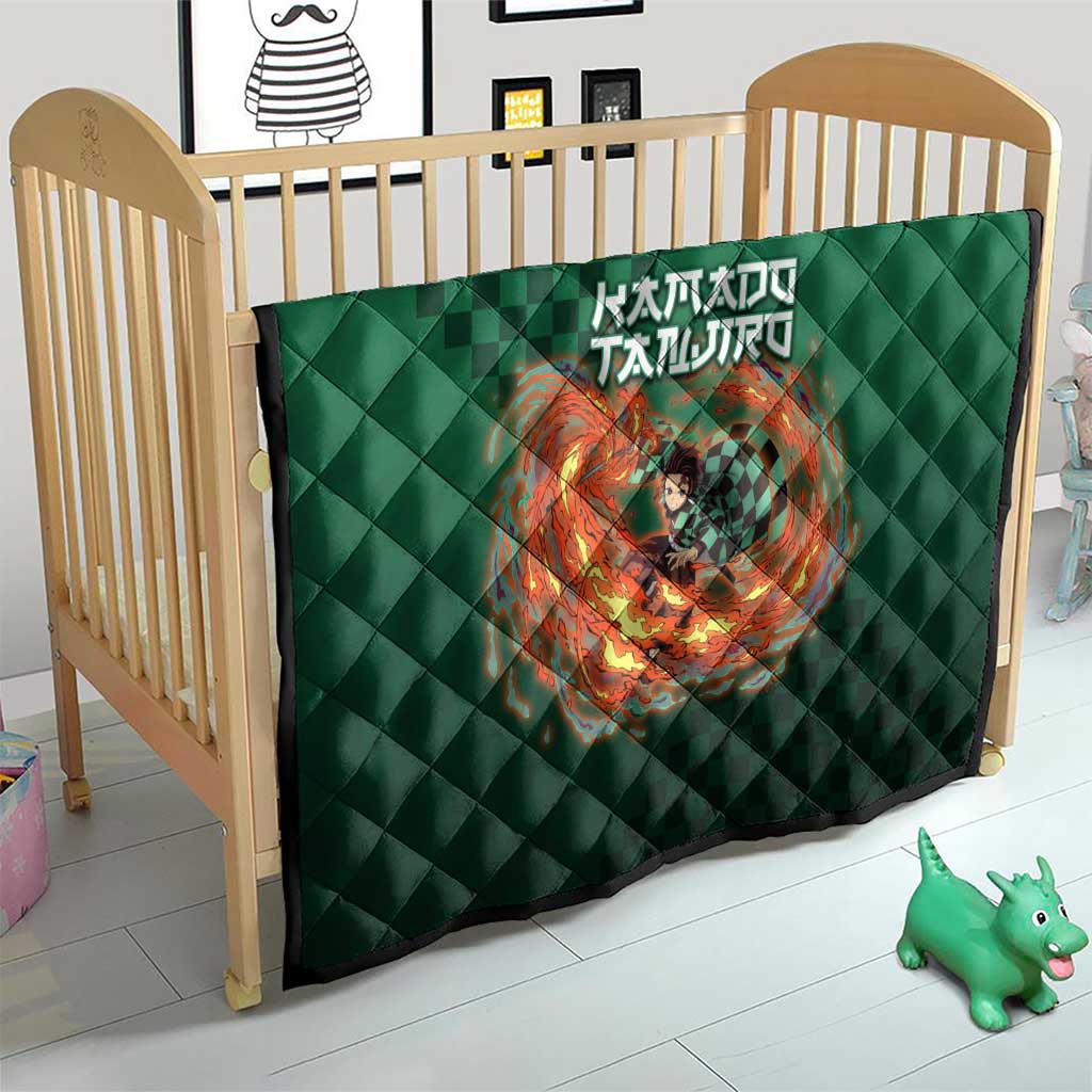 Kamado Tanjiro Demon Slayer Quilt Flame Burst Anime Checkered Style