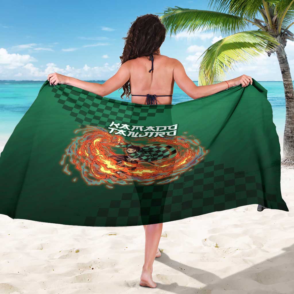 Kamado Tanjiro Demon Slayer Sarong Flame Burst Anime Checkered Style