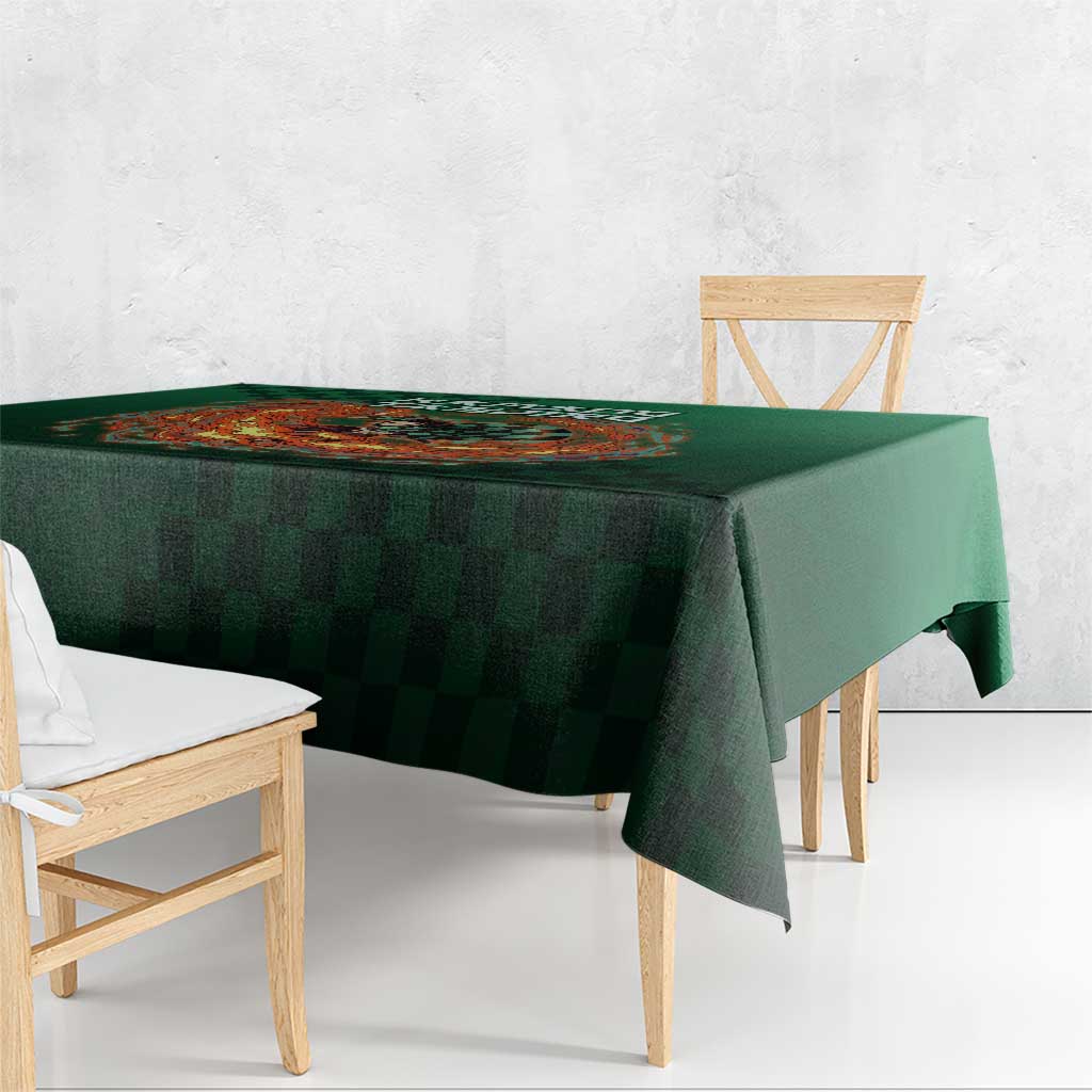 Kamado Tanjiro Demon Slayer Tablecloth Flame Burst Anime Checkered Style