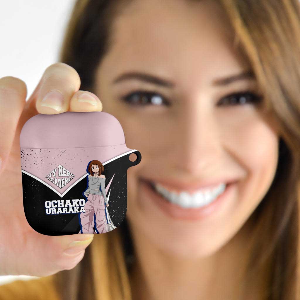 Ochako Uraraka My Hero Academia AirPods Case Anime Grunge Splatter Graphic Style