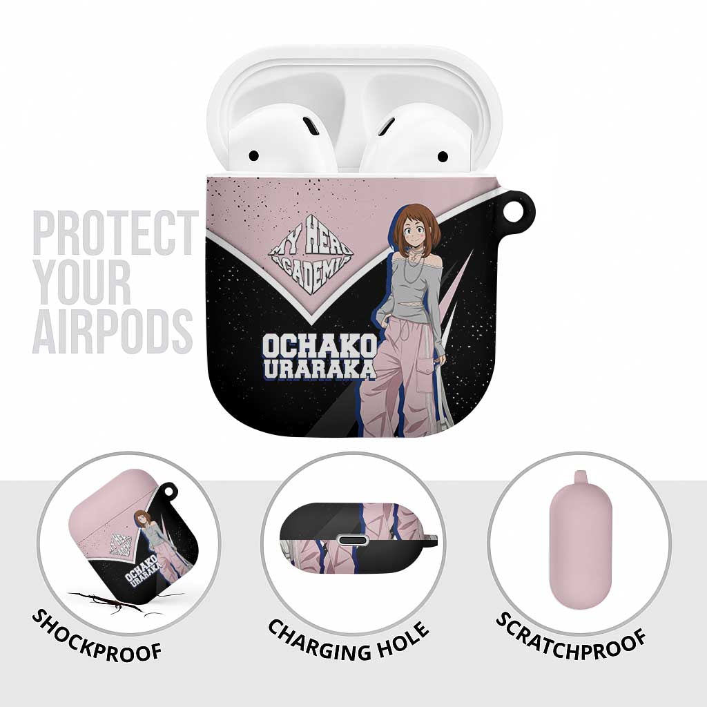 Ochako Uraraka My Hero Academia AirPods Case Anime Grunge Splatter Graphic Style