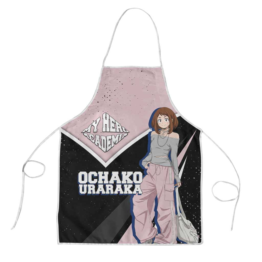 Ochako Uraraka My Hero Academia Apron Anime Grunge Splatter Graphic Style
