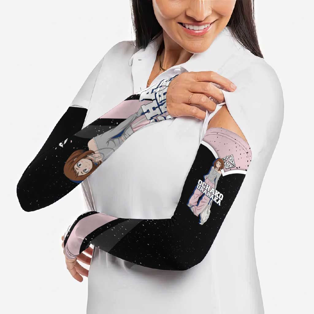 Ochako Uraraka My Hero Academia Arm Sleeves Anime Grunge Splatter Graphic Style