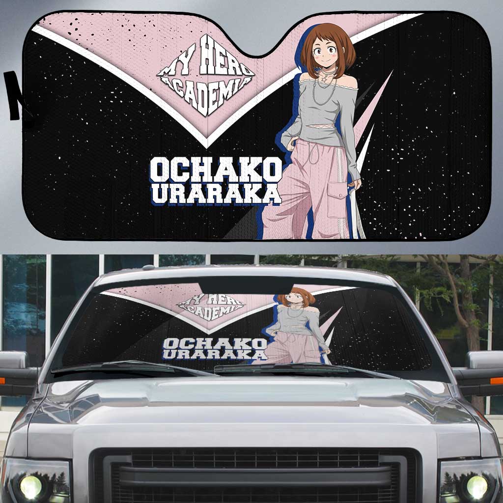 Ochako Uraraka My Hero Academia Auto Sun Shade Anime Grunge Splatter Graphic Style