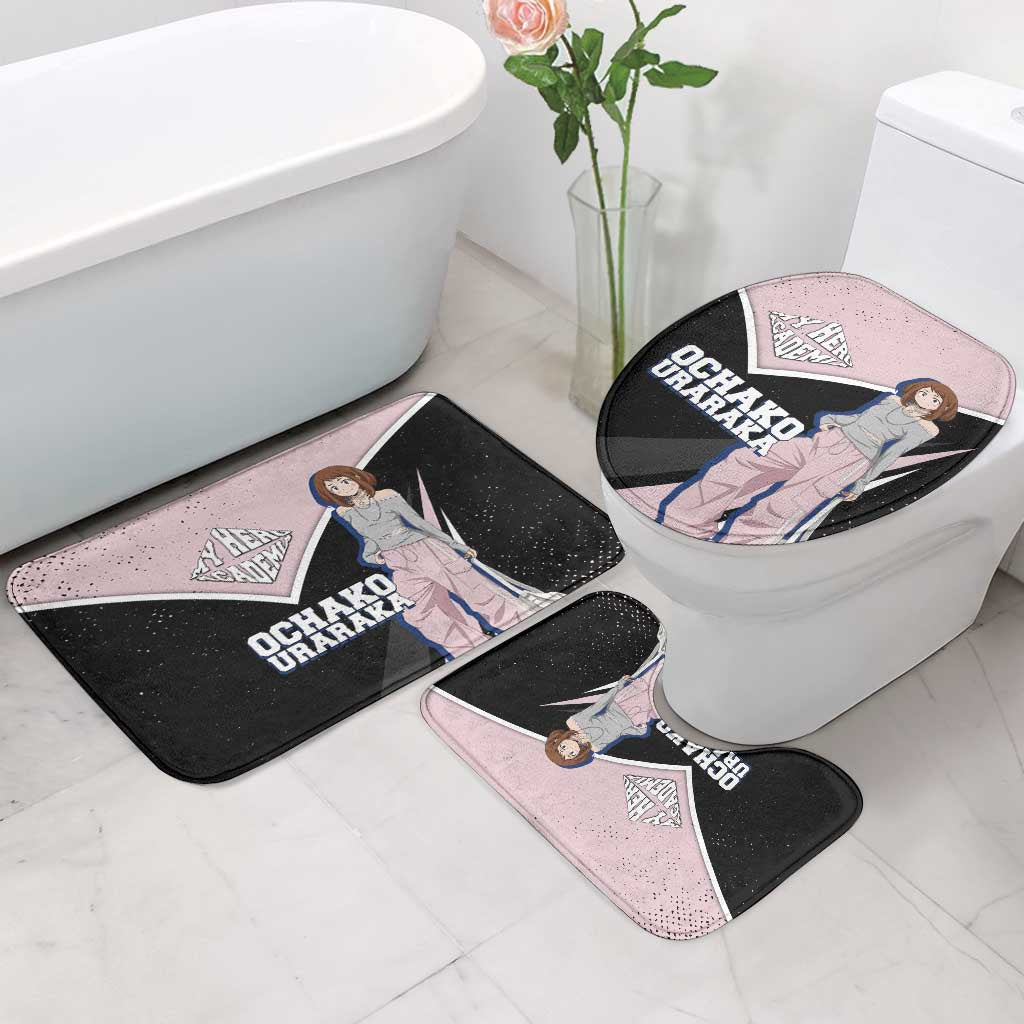 Ochako Uraraka My Hero Academia Bathroom Set Anime Grunge Splatter Graphic Style