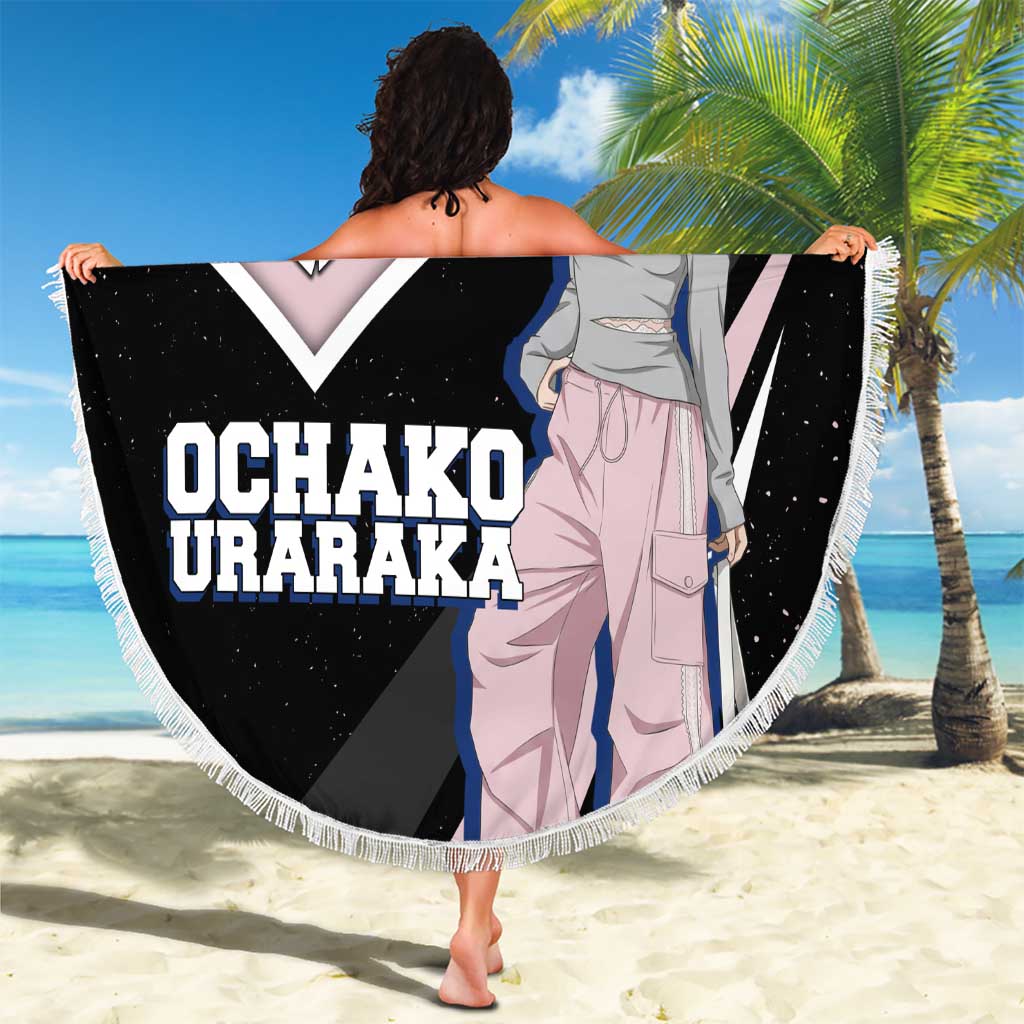 Ochako Uraraka My Hero Academia Beach Blanket Anime Grunge Splatter Graphic Style