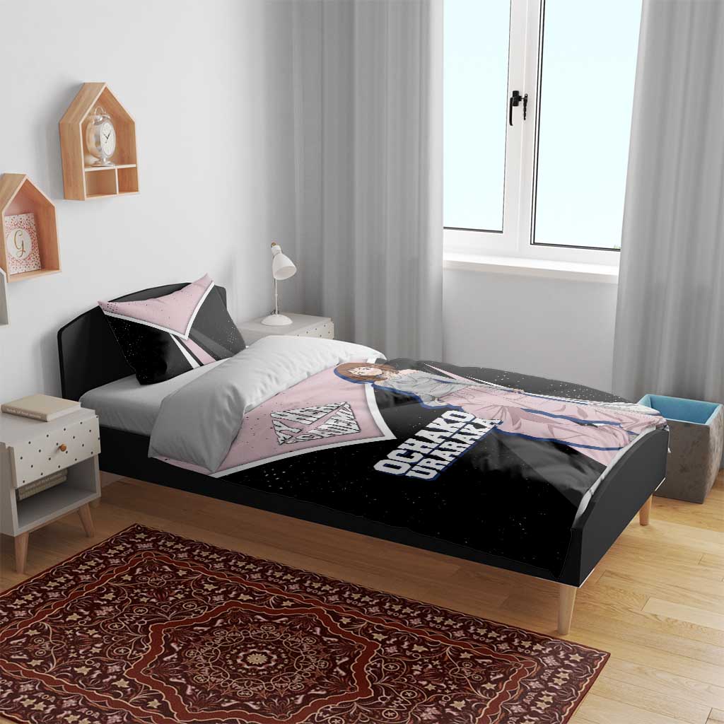 Ochako Uraraka My Hero Academia Bedding Set Anime Grunge Splatter Graphic Style