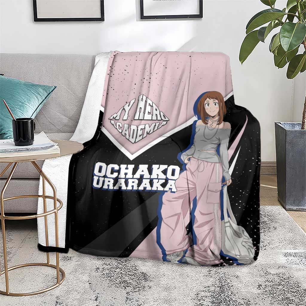 Ochako Uraraka My Hero Academia Blanket Anime Grunge Splatter Graphic Style