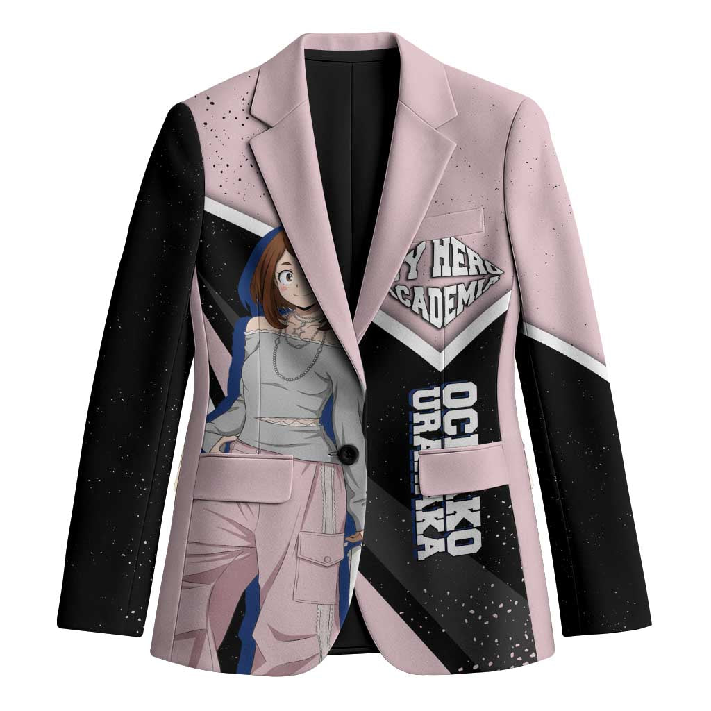 Ochako Uraraka My Hero Academia Blazer Anime Grunge Splatter Graphic Style