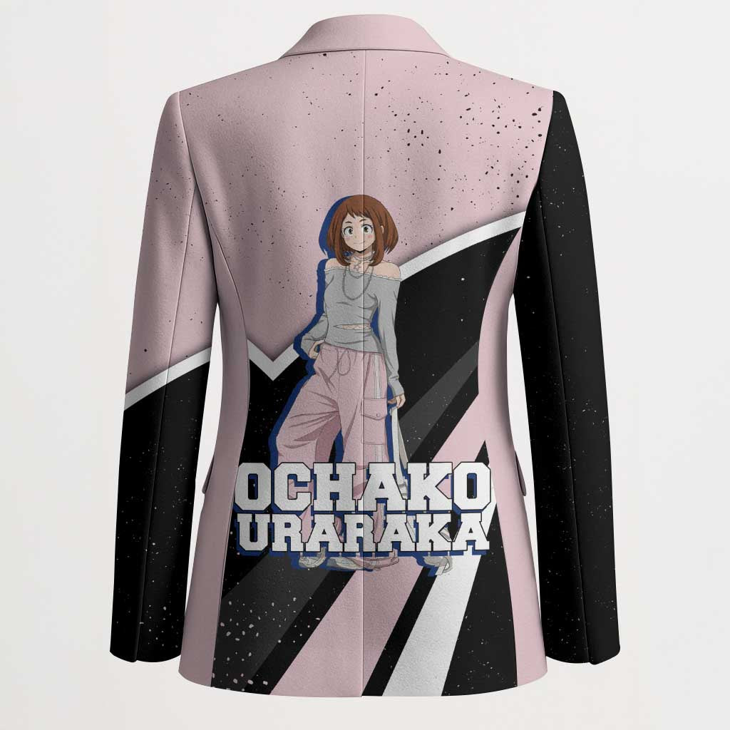 Ochako Uraraka My Hero Academia Blazer Anime Grunge Splatter Graphic Style