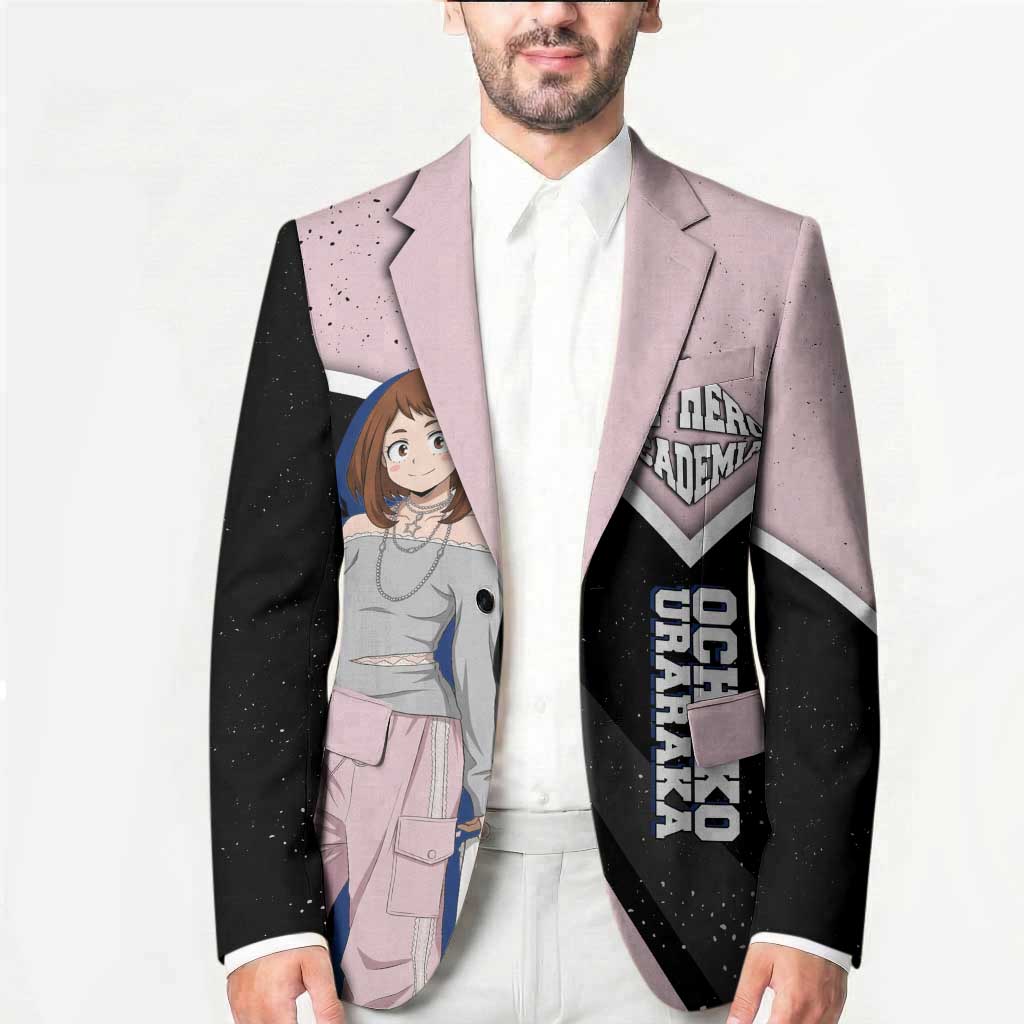 Ochako Uraraka My Hero Academia Blazer Anime Grunge Splatter Graphic Style