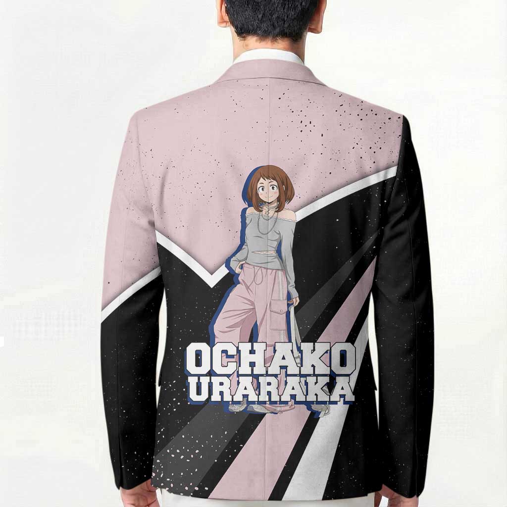 Ochako Uraraka My Hero Academia Blazer Anime Grunge Splatter Graphic Style