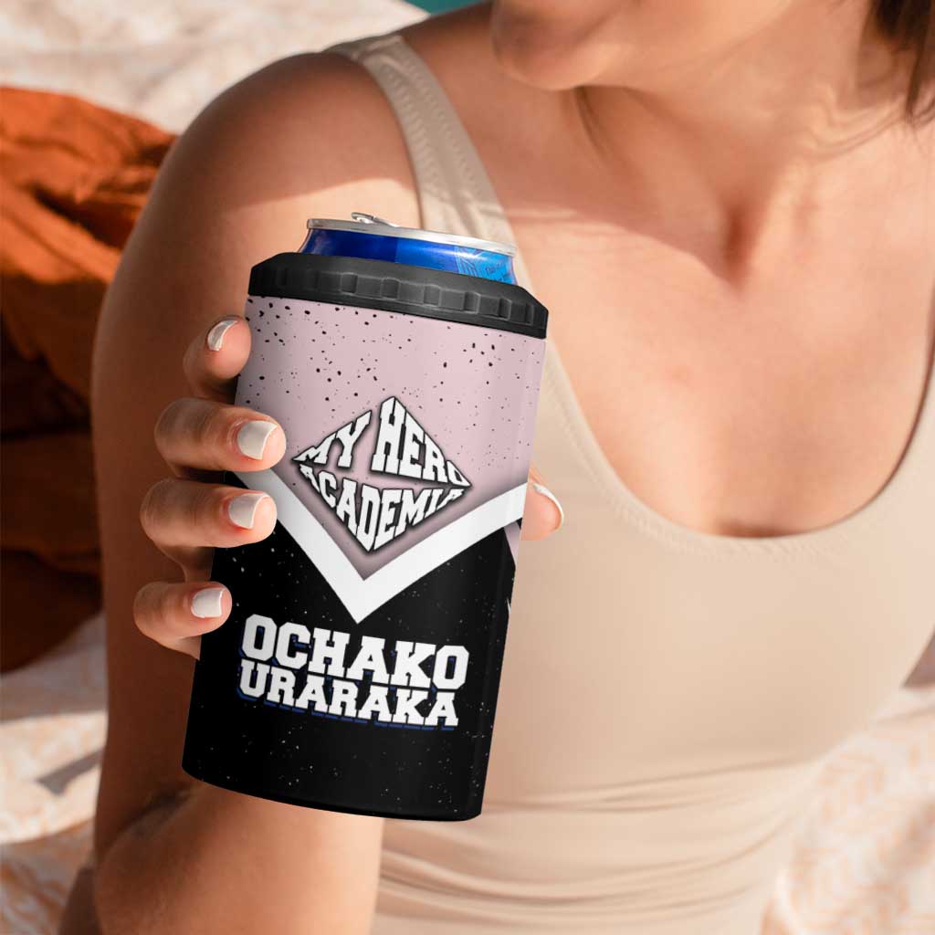 Ochako Uraraka My Hero Academia 4 in 1 Can Cooler Tumbler Anime Grunge Splatter Graphic Style