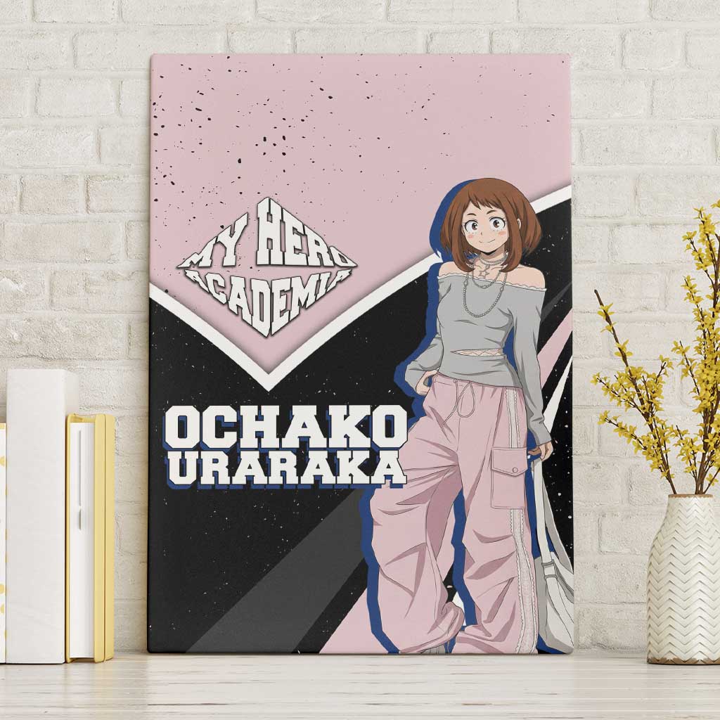 Ochako Uraraka My Hero Academia Canvas Wall Art Anime Grunge Splatter Graphic Style