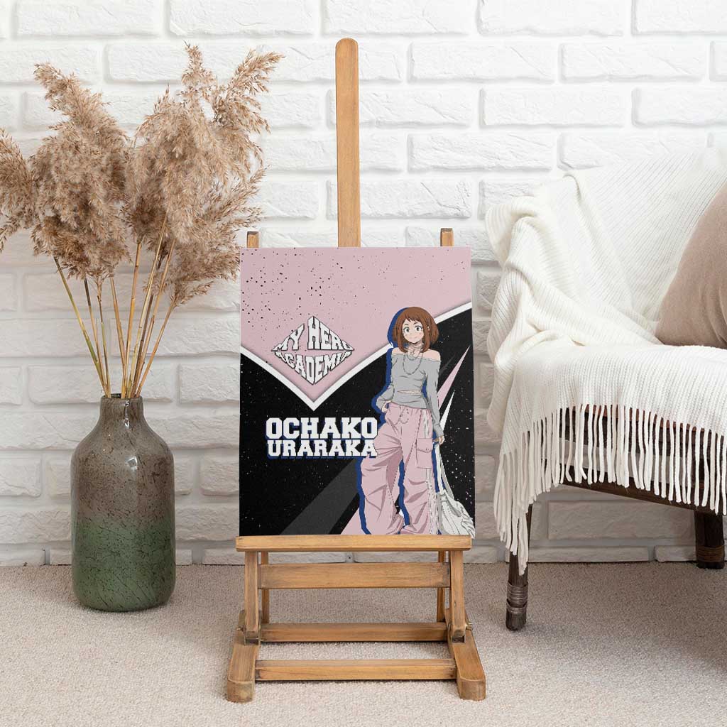 Ochako Uraraka My Hero Academia Canvas Wall Art Anime Grunge Splatter Graphic Style