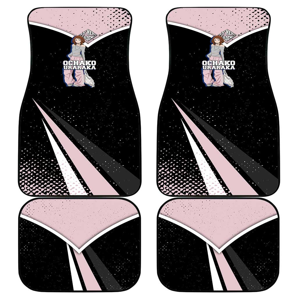 Ochako Uraraka My Hero Academia Car Mats Anime Grunge Splatter Graphic Style