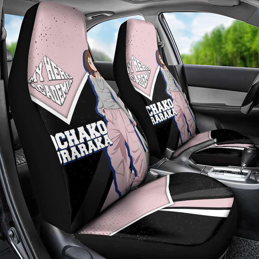 Ochako Uraraka My Hero Academia Car Seat Cover Anime Grunge Splatter Graphic Style