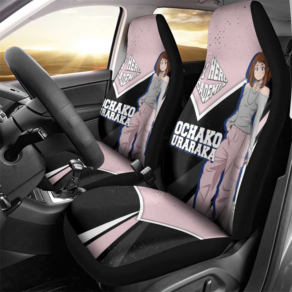Ochako Uraraka My Hero Academia Car Seat Cover Anime Grunge Splatter Graphic Style