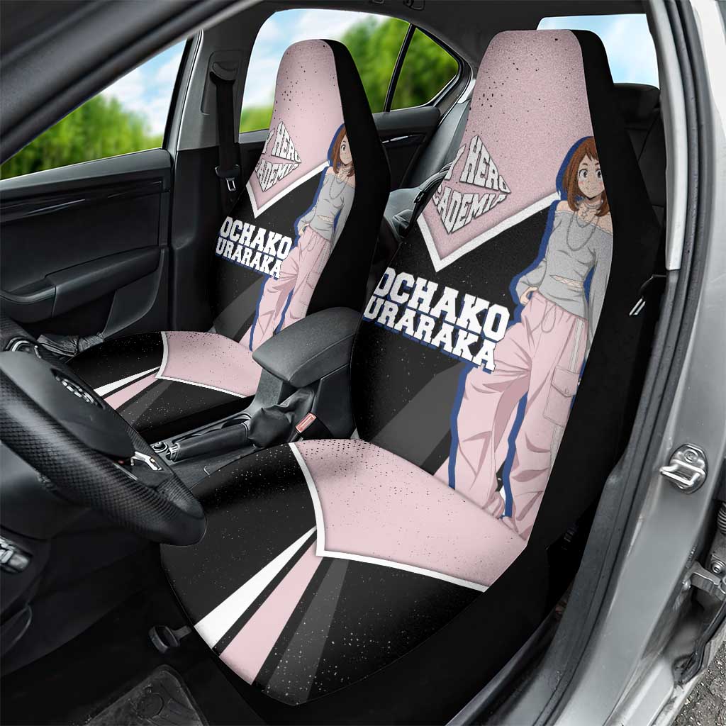 Ochako Uraraka My Hero Academia Car Seat Cover Anime Grunge Splatter Graphic Style