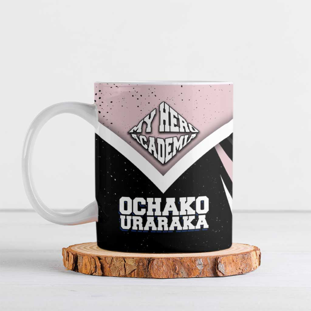 Ochako Uraraka My Hero Academia Ceramic Mug Anime Grunge Splatter Graphic Style