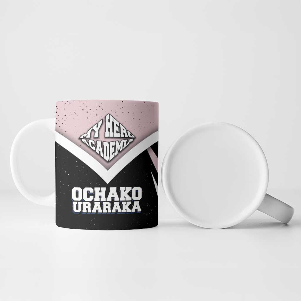 Ochako Uraraka My Hero Academia Ceramic Mug Anime Grunge Splatter Graphic Style