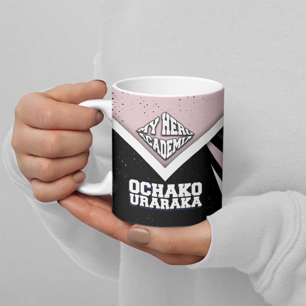 Ochako Uraraka My Hero Academia Ceramic Mug Anime Grunge Splatter Graphic Style