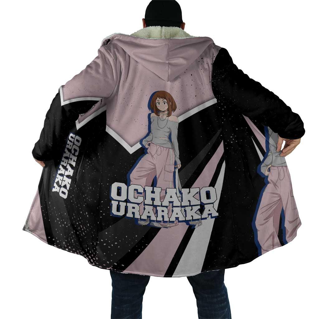 Ochako Uraraka My Hero Academia Cloak Anime Grunge Splatter Graphic Style