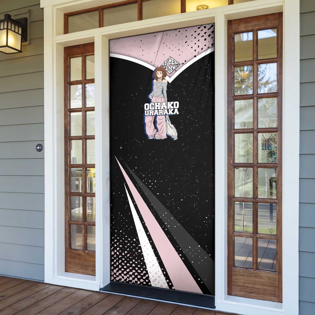 Ochako Uraraka My Hero Academia Door Cover Anime Grunge Splatter Graphic Style