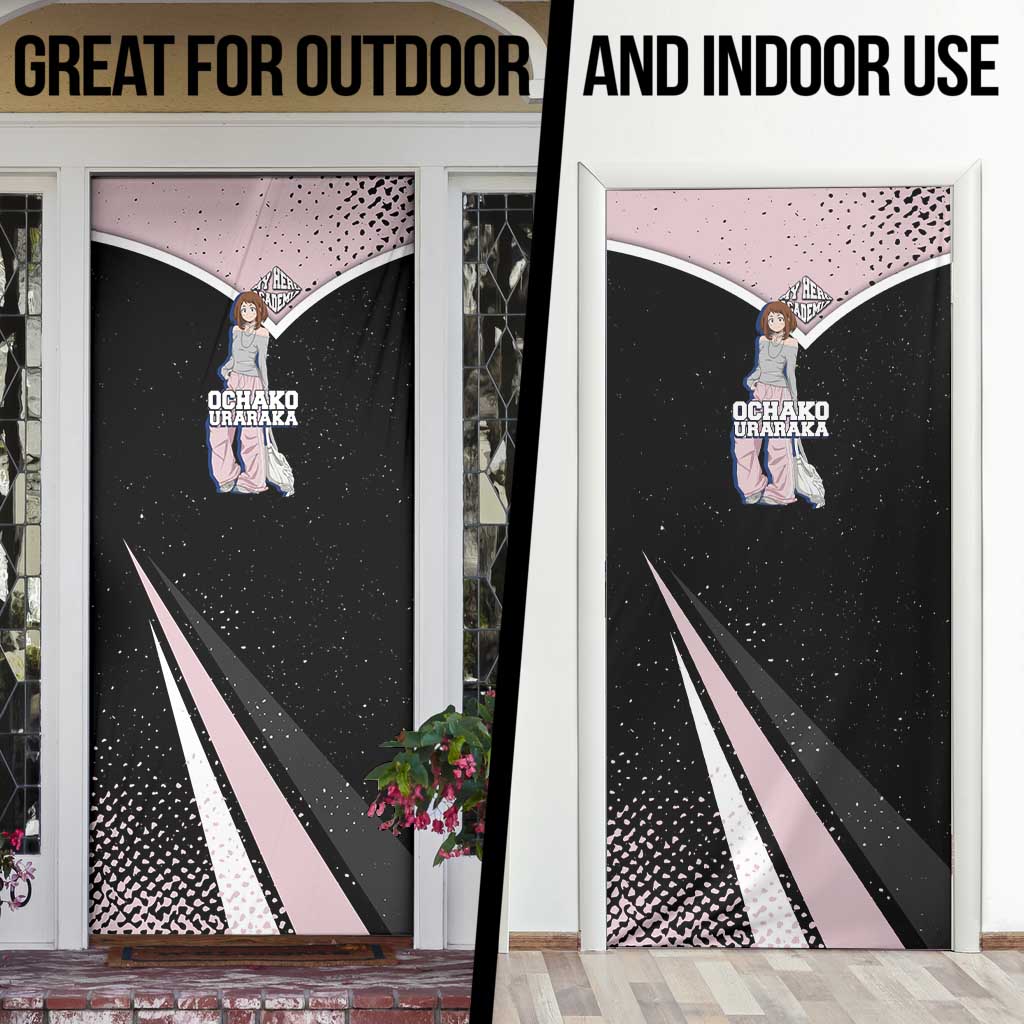 Ochako Uraraka My Hero Academia Door Cover Anime Grunge Splatter Graphic Style