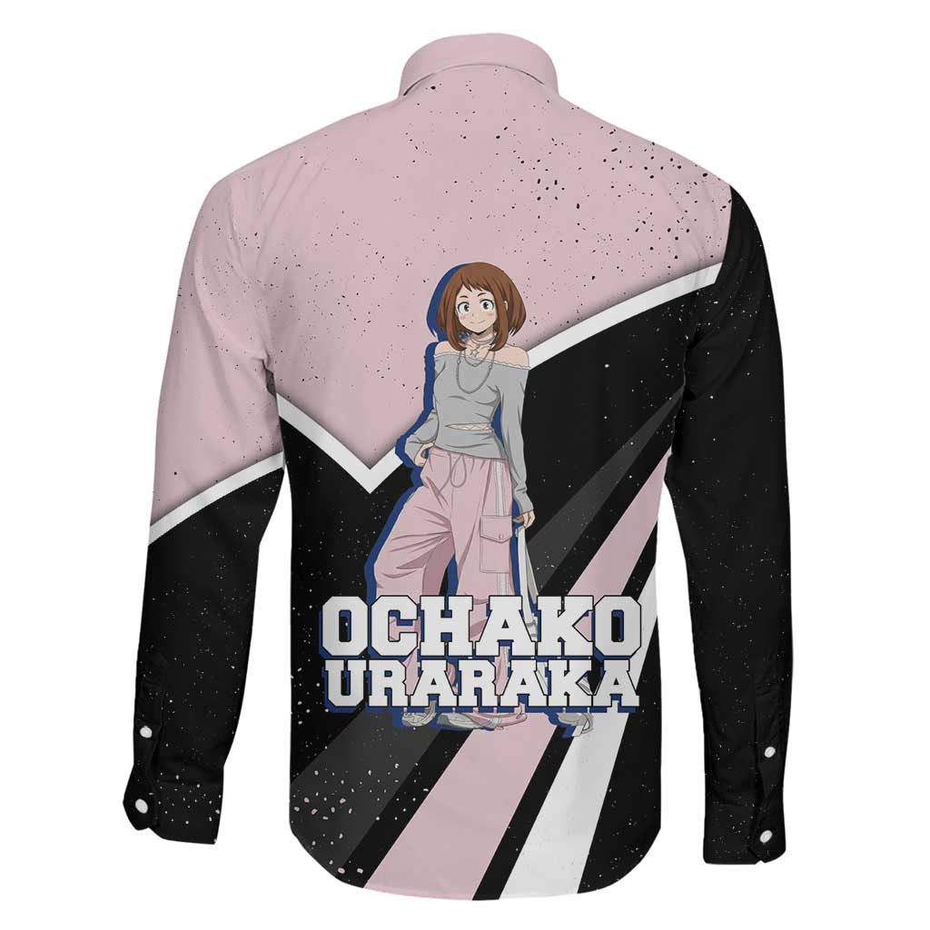 Ochako Uraraka My Hero Academia Family Matching Tank Maxi Dress and Hawaiian Shirt Anime Grunge Splatter Graphic Style