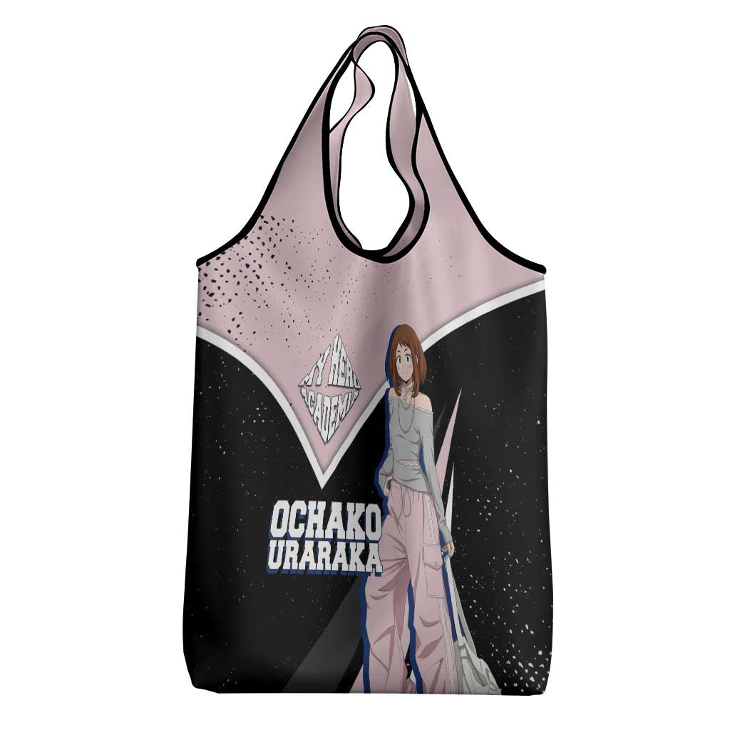 Ochako Uraraka My Hero Academia Grocery Bag Anime Grunge Splatter Graphic Style