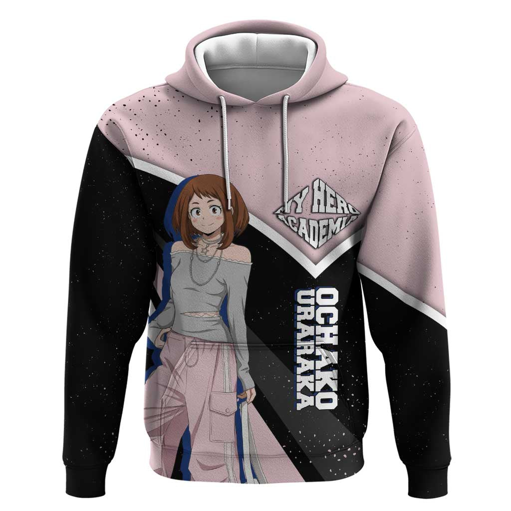 Ochako Uraraka My Hero Academia Hoodie Anime Grunge Splatter Graphic Style