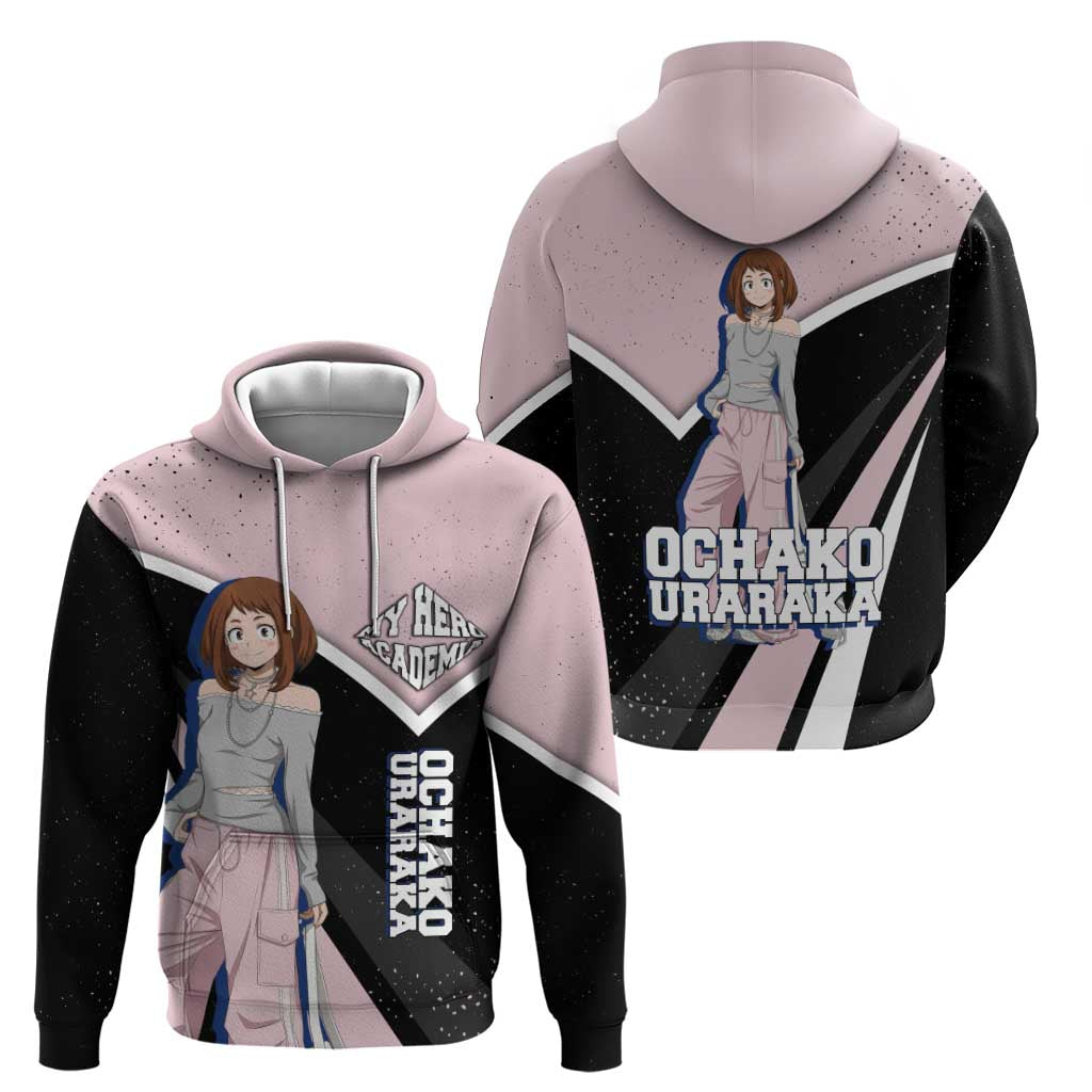Ochako Uraraka My Hero Academia Hoodie Anime Grunge Splatter Graphic Style