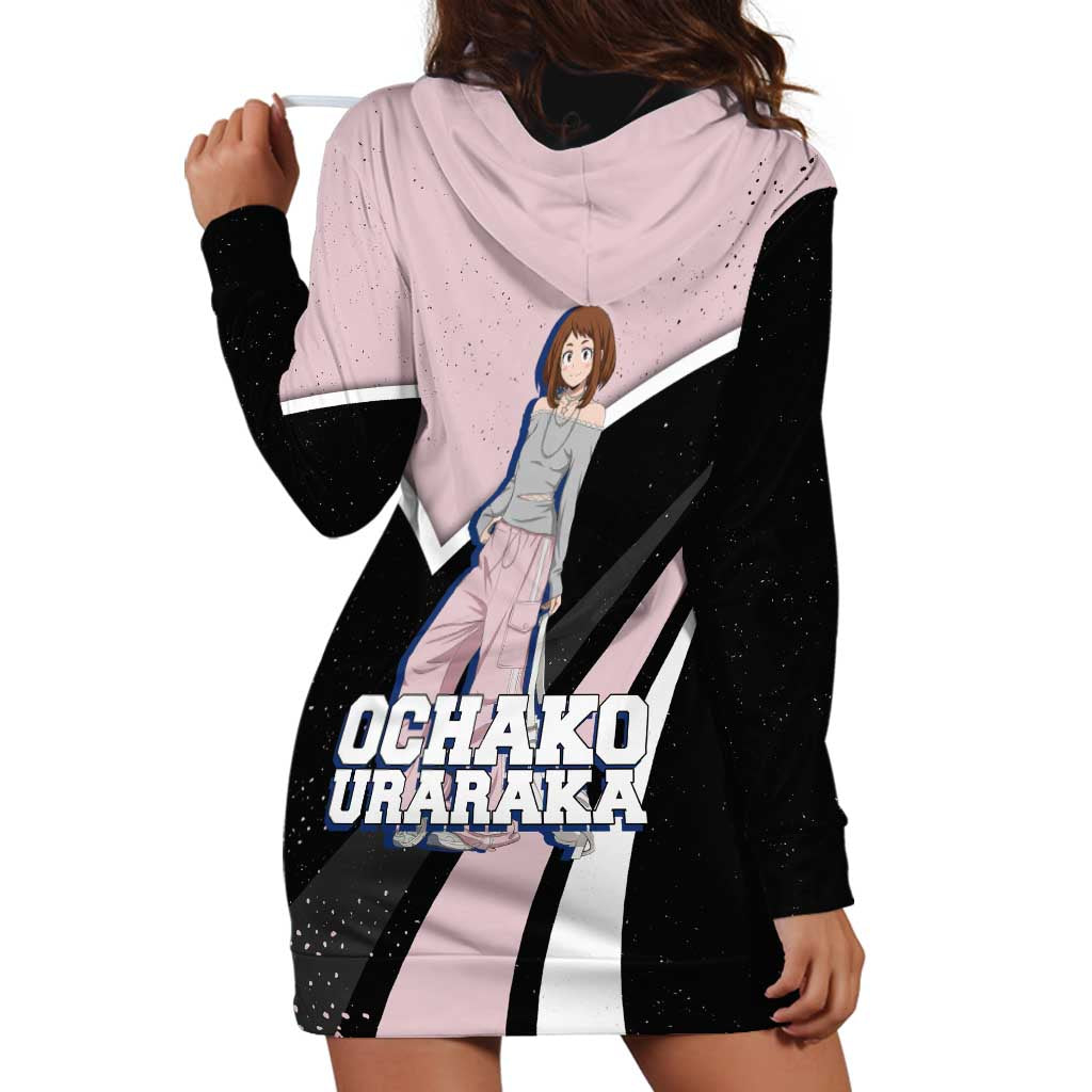 Ochako Uraraka My Hero Academia Hoodie Dress Anime Grunge Splatter Graphic Style