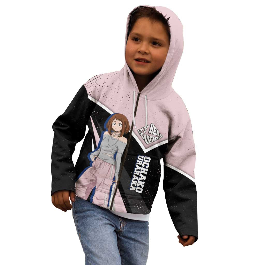 Ochako Uraraka My Hero Academia Kid Hoodie Anime Grunge Splatter Graphic Style