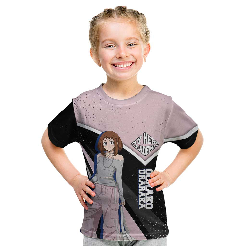 Ochako Uraraka My Hero Academia Kid T Shirt Anime Grunge Splatter Graphic Style