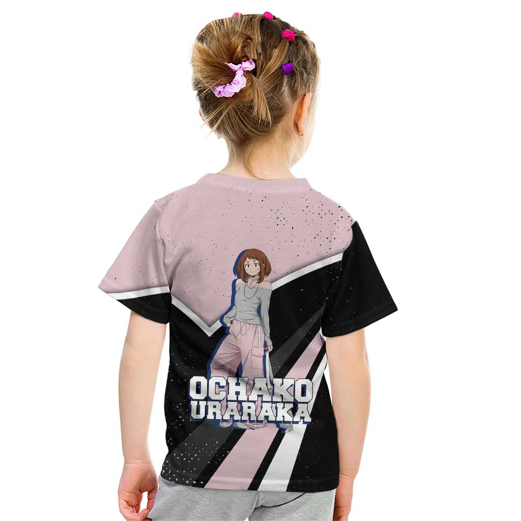 Ochako Uraraka My Hero Academia Kid T Shirt Anime Grunge Splatter Graphic Style