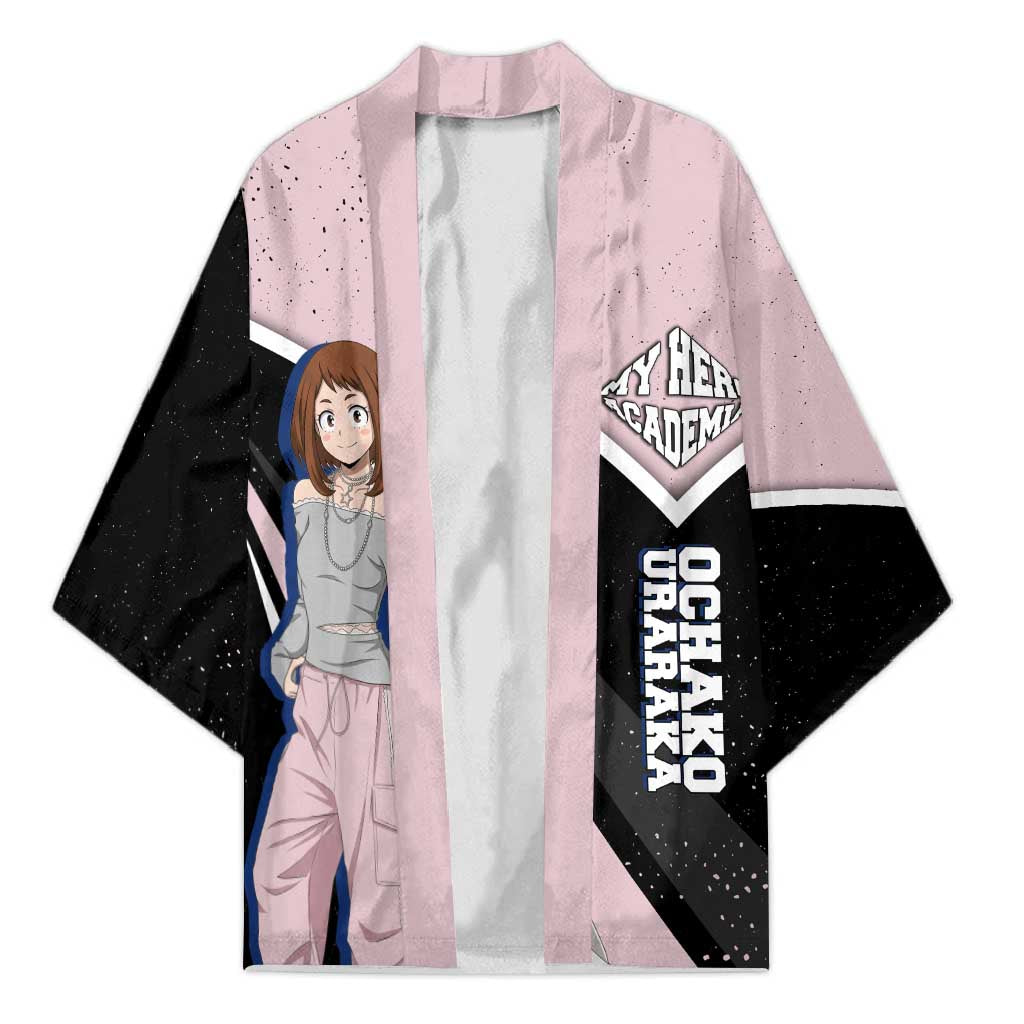 Ochako Uraraka My Hero Academia Kimono Anime Grunge Splatter Graphic Style