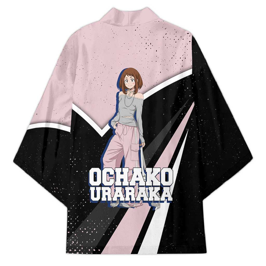 Ochako Uraraka My Hero Academia Kimono Anime Grunge Splatter Graphic Style
